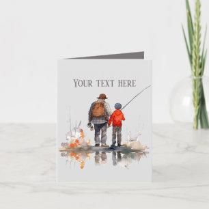 Cute Father Son add text Card