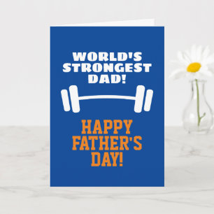 Cute Father's Day card for world's strongest dad
