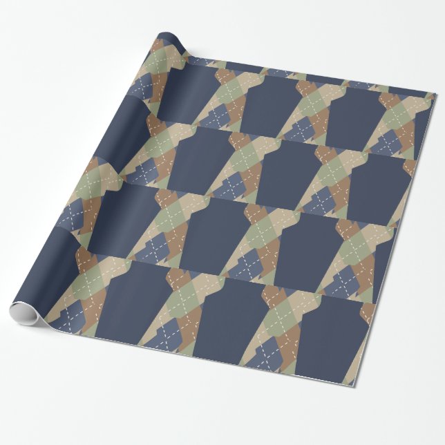 Cute Father's Day  Wrapping Paper  (Unrolled)