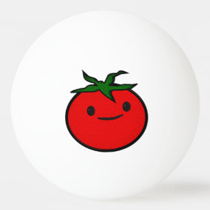 Cute Faux Embroidery Print Tomato Ping Pong Ball