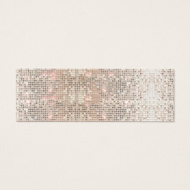 Cute Faux Silver Sequins Pink Insert (Front)