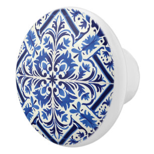 Cute faux tile Portuguese  Ceramic Knob