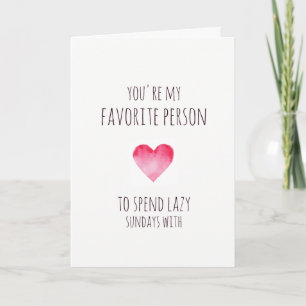 Cute favorite person Valentines card
