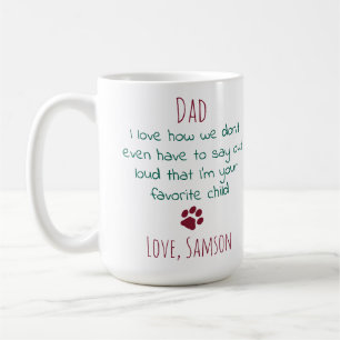 Cute Favourite Child Dog Dad Pet Photo Christmas Coffee Mug