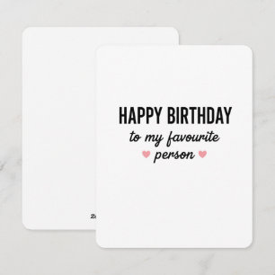 Cute Favourite Person Birthday Card for Boyfriend