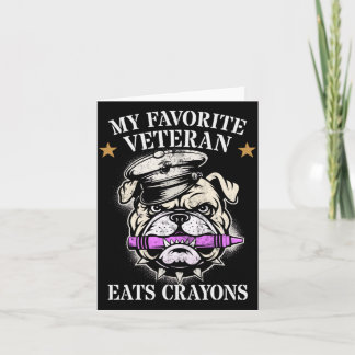 Cute Favourite Veteran Eats Crayons Squad Military Card