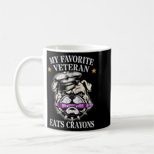 Cute Favourite Veteran Eats Crayons Squad Military Coffee Mug