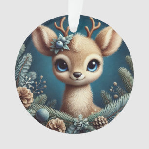 Cute Fawn Illustration Ornament