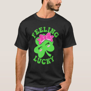 Cute Feeling Lucky C Shamrock St Patrick Day T-Shirt