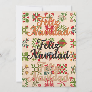 Cute feliz navidad christmas holiday card