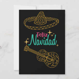 Cute feliz navidad christmas holiday card