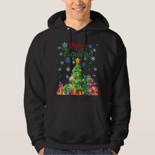 Cute Feliz Navidad Christmas Tree Spanish Mexican Hoodie