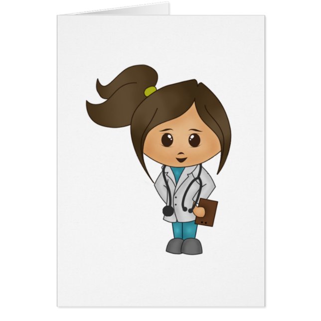Cute Female Doctor Card (Front)
