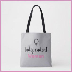 Cute Female Symbol Independent Woman Tote Bag