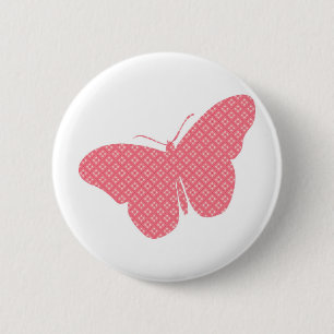 Cute feminine butterfly 6 cm round badge