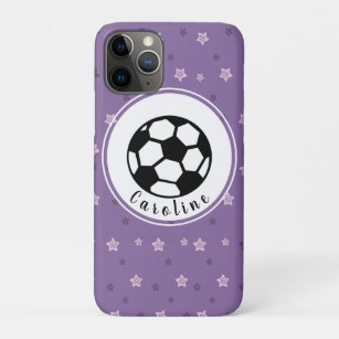 Cute Feminine Soccer Ball Design Personalised Cool Case-Mate iPhone Case
