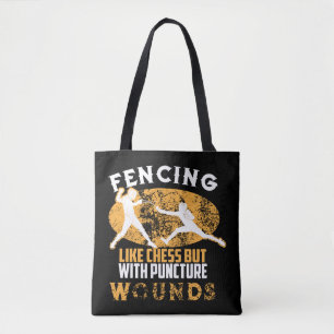 Cute Fencing Like Chess But With Puncture Wounds Tote Bag