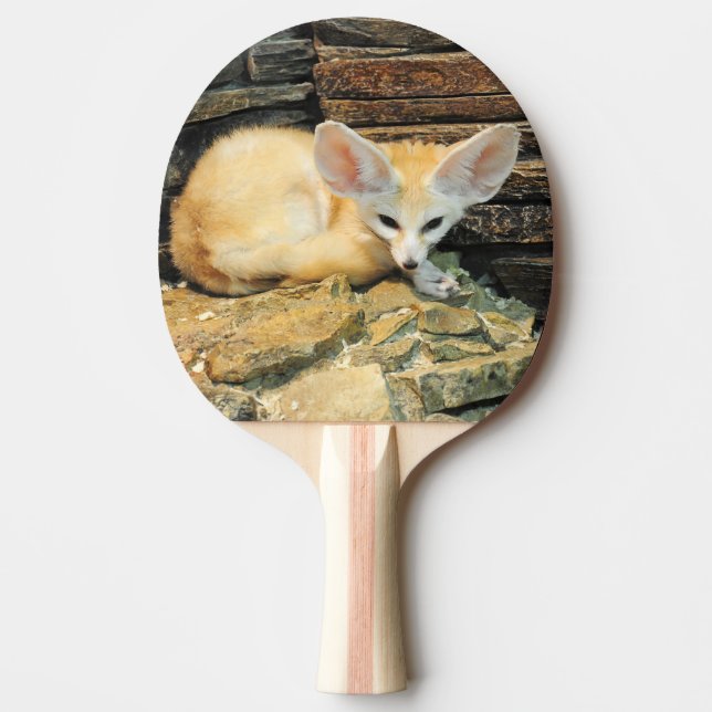 Cute fennec fox ping pong paddle (Front)
