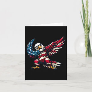 Cute Feral But Free Funny Racoon 4th Of July Patr Card