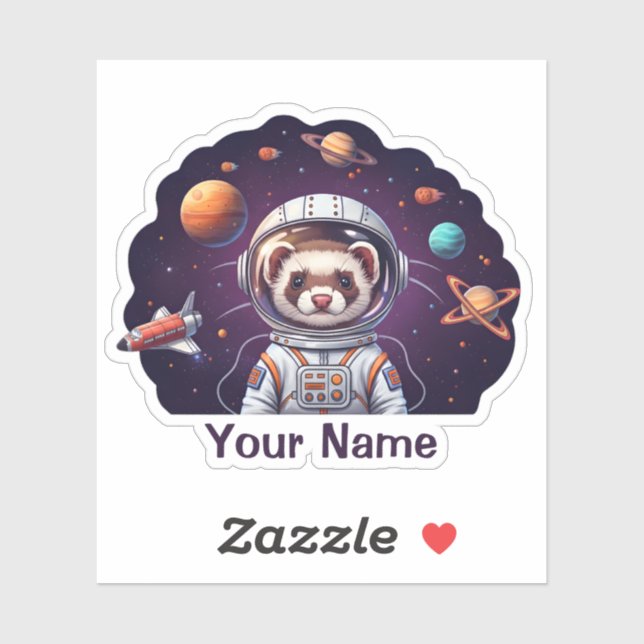 Cute Ferret Astronaut in Space  (Sheet)