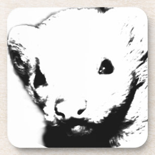 Cute Ferret Picture Coaster