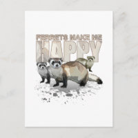 Cute Ferret Quote Design Happy Pet Lovers