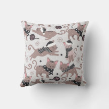 Cute Festive Cat Christmas Pattern