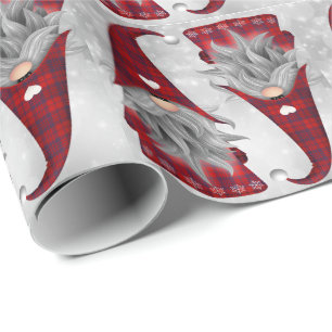 Cute Festive Christmas Gnome Holiday Wrapping Paper