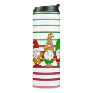 Cute Festive Christmas Gnomes Thermal Tumbler