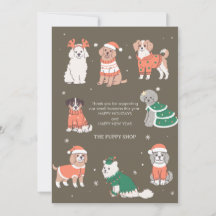 Cute Festive Dogs in Holiday Sweaters Business
