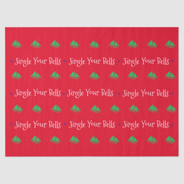 Cute Festive Jingle Your Bells Tissue Paper (Front)
