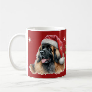 Cute Festive Leonberger Santa Mug