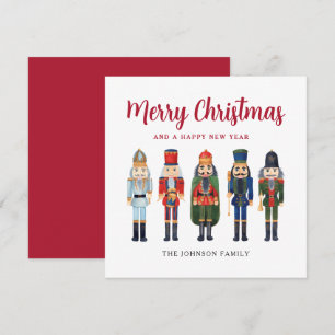 Cute Festive Nutcracker Merry Christmas Holiday Card
