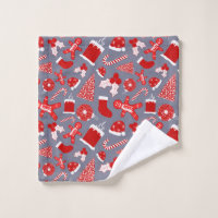 Cute Festive Red Illustrations Christmas Pattern