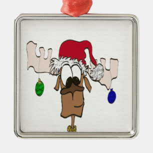 Cute Festive Reindeer Metal Tree Decoration