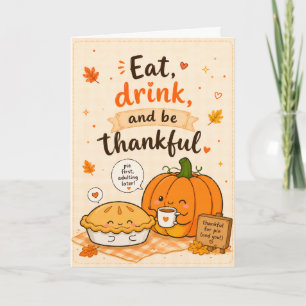 Cute Festive Thanksgiving Greeting Card