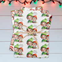 Cute Festive Vintage Elves Christmas