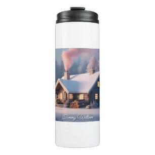 Cute Festive Vintage Traditional Christmas Thermal Tumbler