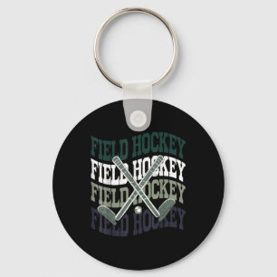 Cute Field Hockey Shirt Teen Girl Youth Sister Mom Key Ring