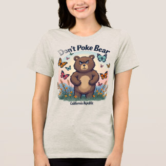 Cute & Fierce Bear Graphic T-Shirt – California Tri-Blend Shirt