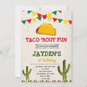 Cute fiesta birthday party invitation