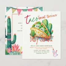 Cute Fiesta Taco TWINS Baby Shower BEST BUDGET