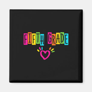 Cute Fifth Grade Heart First Day Of School Girls B Magnet