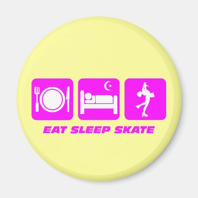 Cute figure skating magnet (Front)