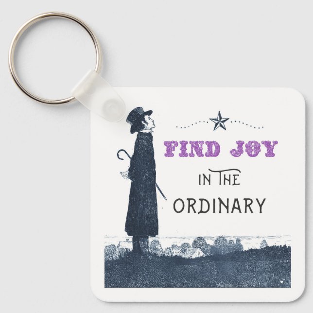 Cute Find Joy in the Ordinary Key Ring (Front)