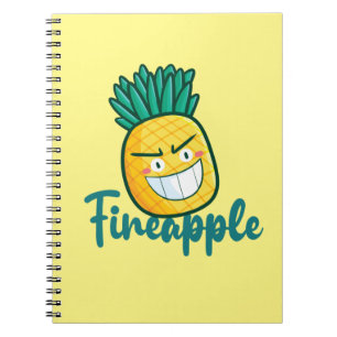 Cute Fineapple Design Wooden Notebook