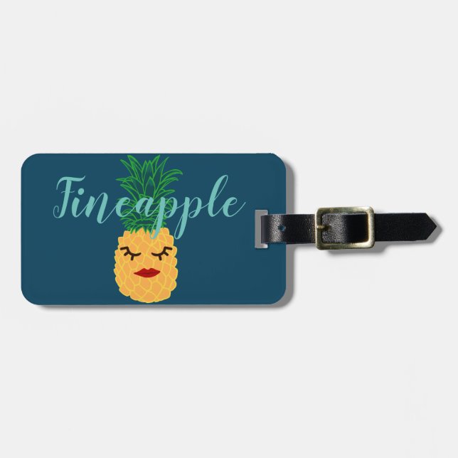 Cute Fineapple Pineapple Luggage Tag (Front Horizontal)