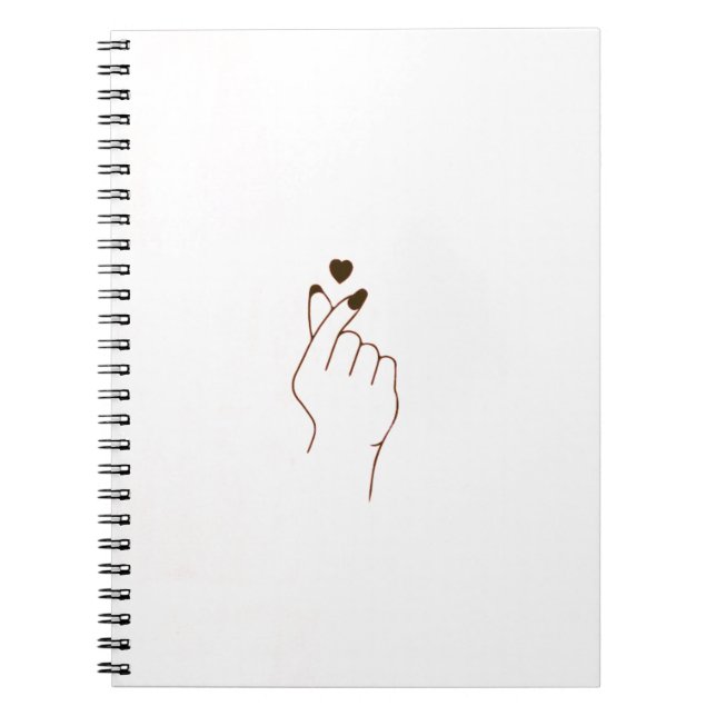 Cute finger heart notebook (Front)