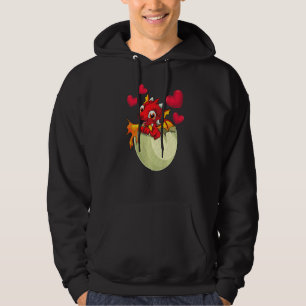Cute Fire Dragon Heart Fantasy Animal Cute Dragon Hoodie