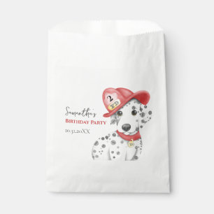 Cute Fire Fighter Dalmatian Kids Birthday Favour Bag